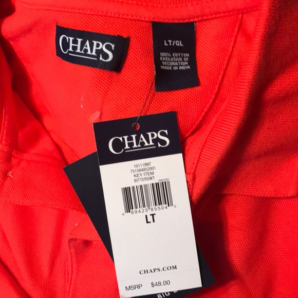 Chaps Long and Tall Orange shirt Large - Picture 4 of 4